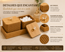 Kit Organizador Premium 5 Peças para Banheiro, Lavabo e Decoração | Casa Valle