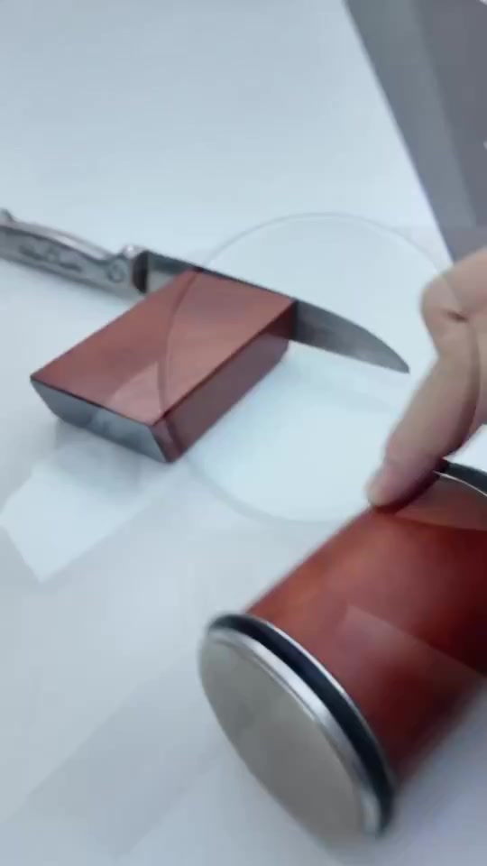 Kit Afiador de Facas com Rolo para Borda Reta e Diamantes Industriais 15 e 20 Graus Magnético para Cozinha