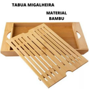 Bandeja Migalheira Tábua Para Corte De Pães E Bolos Bambu