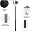 kit 5/10un luz Solar Balizador Chão Prata Decoração Jardim Quintal cor de luz branco quente frio RGB