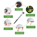 kit 5/10un luz Solar Balizador Chão Prata Decoração Jardim Quintal cor de luz branco quente frio RGB