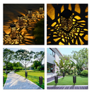 6 Balizador Espeto Jardim Energia Solar LED Prova D'água Chão Quadrado Branco Quente