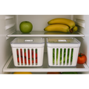 Organizador de Geladeira 3,8 Litros Cesto Com Tampa Multiuso Alimentos Verduras e Vegetais