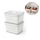 Organizador de Geladeira 3,8L com Cesto e Tampa | Mantenha Frutas, Verduras e Legumes Frescos por Mais Tempo