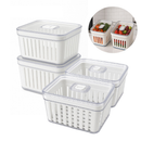 Organizador de Geladeira 3,8L com Cesto e Tampa | Mantenha Frutas, Verduras e Legumes Frescos por Mais Tempo