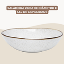 Conjunto Travessa Saladeira Baixelas Areia Oxford Porcelanas