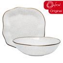 Conjunto Travessa Saladeira Baixelas Areia Oxford Porcelanas