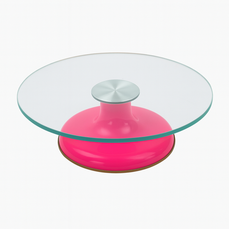Bailarina Profissional Para Bolo C/ Base Giratória De Vidro 360 Resistente 30cm