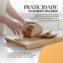 Bandeja Migalheira Tábua Para Corte De Pães E Bolos Bambu