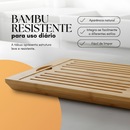 Bandeja Migalheira Tábua Para Corte De Pães E Bolos Bambu