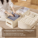 Conjunto de 2/4 Caixas Organizadoras com Gaveta Cesta de Armazenamento para Roupas