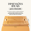 Bandeja Migalheira Tábua Para Corte De Pães E Bolos Bambu