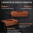 Kit Afiador de Facas com Rolo para Borda Reta e Diamantes Industriais 15 e 20 Graus Magnético para Cozinha