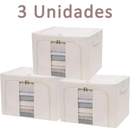 Organizador Multiuso Grande 66L com Zíper e Estrutura Reforçada | Casa Valle
