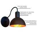 Luminária de parede Arandela Lustre Industrial Sala Quarto Moderna Alumínio Não Enferruja