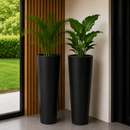 Kit 2 Vasos Ibiza 69cm Marmorizado Decorativo Luxo para Sala, Jardim e Varanda