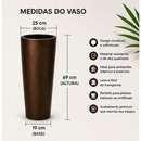 Kit 2 Vasos Ibiza 69cm Marmorizado Decorativo Luxo para Sala, Jardim e Varanda