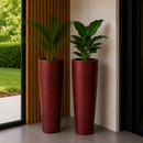 Kit 2 Vasos Ibiza 69cm Marmorizado Decorativo Luxo para Sala, Jardim e Varanda