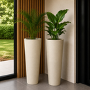 Kit 2 Vasos Ibiza 69cm Marmorizado Decorativo Luxo para Sala, Jardim e Varanda