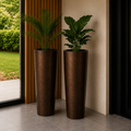 Kit 2 Vasos Ibiza 69cm Marmorizado Decorativo Luxo para Sala, Jardim e Varanda