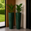 Kit 2 Vasos Ibiza 69cm Marmorizado Decorativo Luxo para Sala, Jardim e Varanda