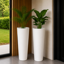 Kit 2 Vasos Ibiza 69cm Marmorizado Decorativo Luxo para Sala, Jardim e Varanda
